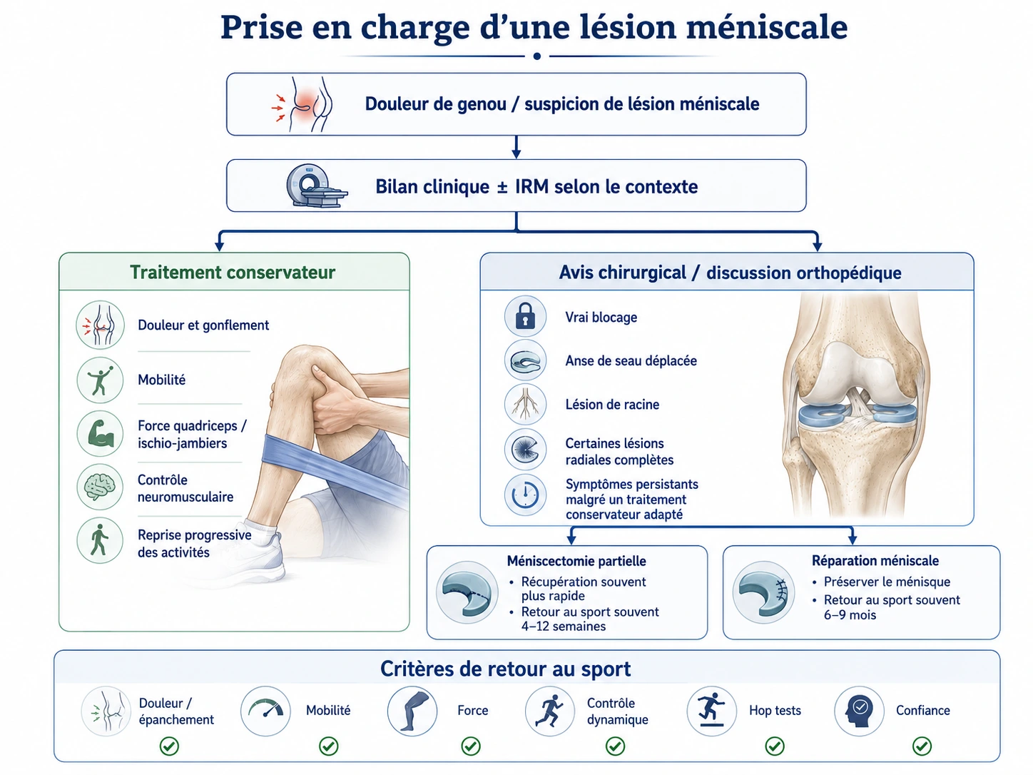 prise en charge lésion méniscale