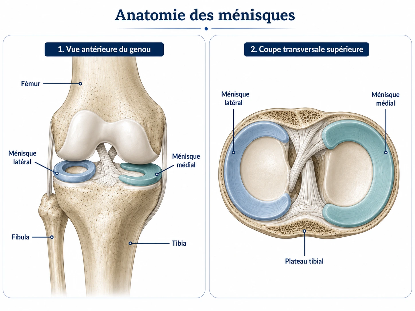 ménisque interne et externe genou